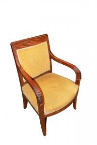 Poltrona Francese del 1800 Stile Direttorio in legno di Mogano